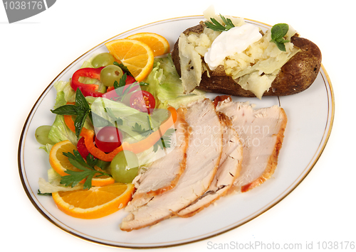 Image of Cold turkey and salad