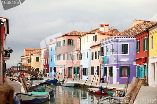 Image of Burano under a stormy sky