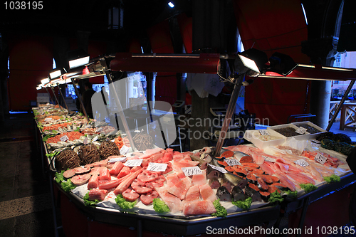 Image of Rialto fish market in Venice