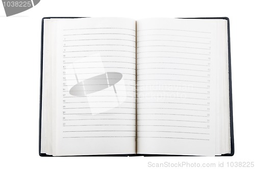 Image of open notebook