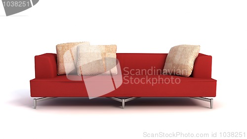 Image of modern sofa 3D rendering