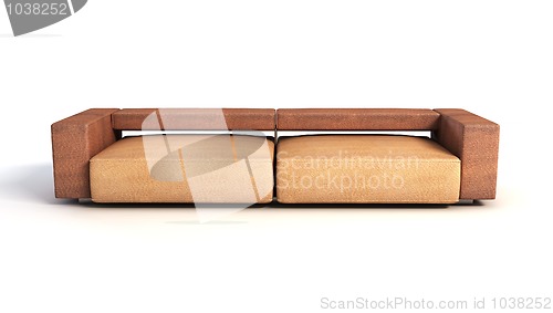 Image of sofa 3D rendering 