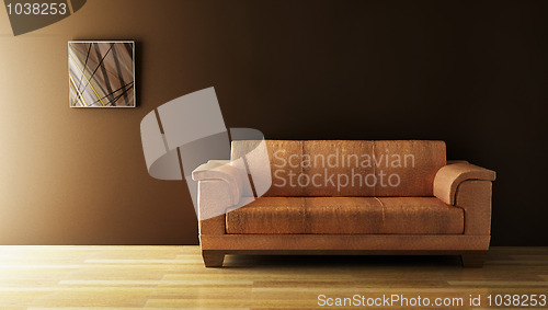 Image of sofa 3D rendering