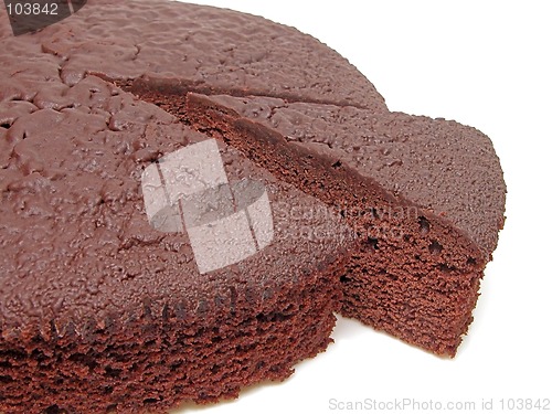 Image of Cutted chocolate cake