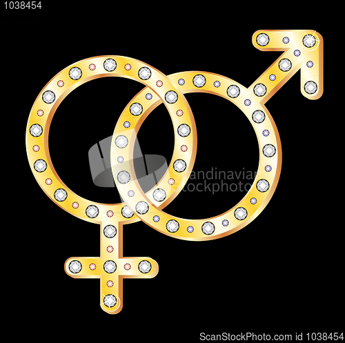Image of Gold couple symbol