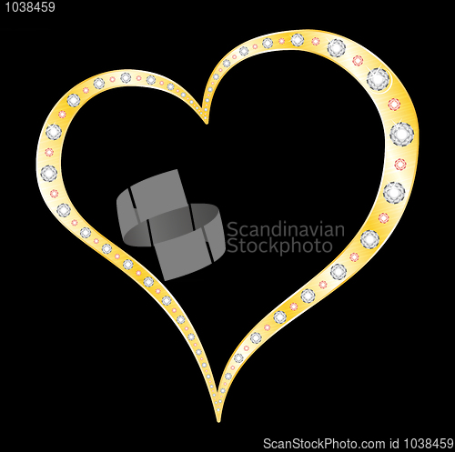 Image of Heart made of gold