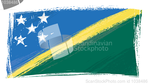 Image of Grunge Solomon Islands flag