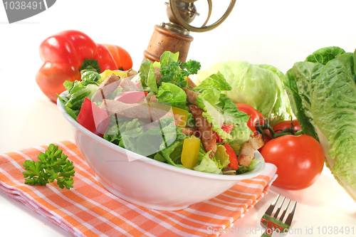 Image of Mixed salad with strips of turkey