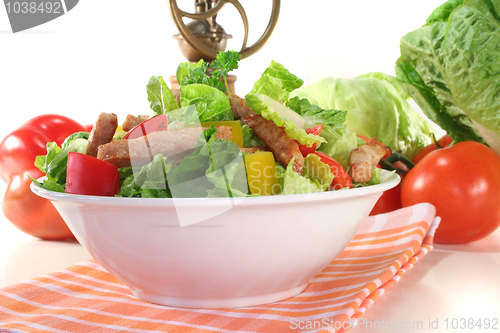 Image of Mixed salad with strips of turkey