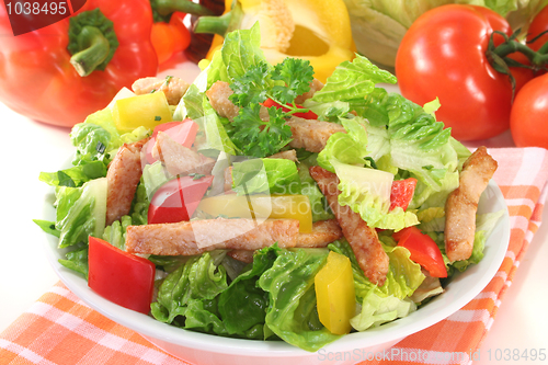 Image of Mixed salad with strips of turkey