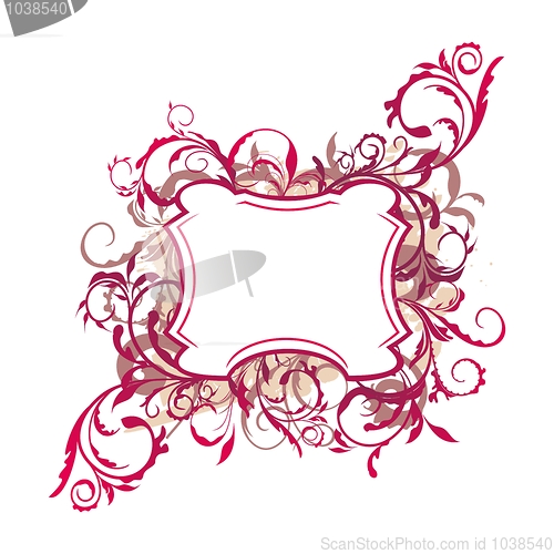 Image of Illustration the floral decor element for design and border