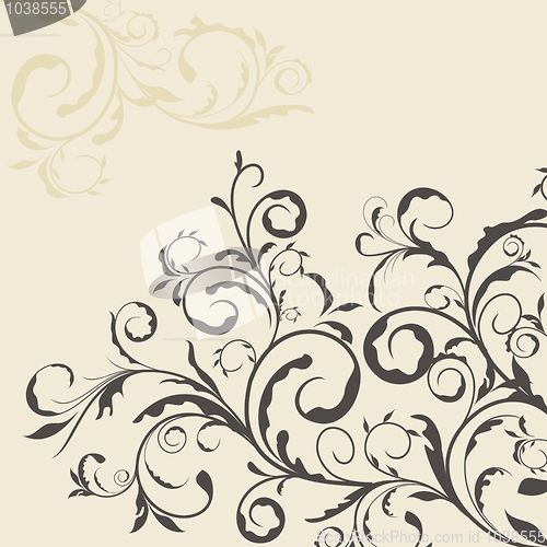Image of Illustration the floral decor element for design and border