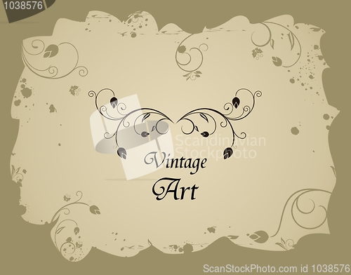 Image of grunge floral frame
