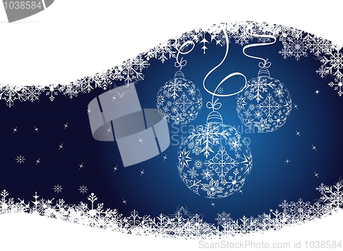 Image of christmas background with balls