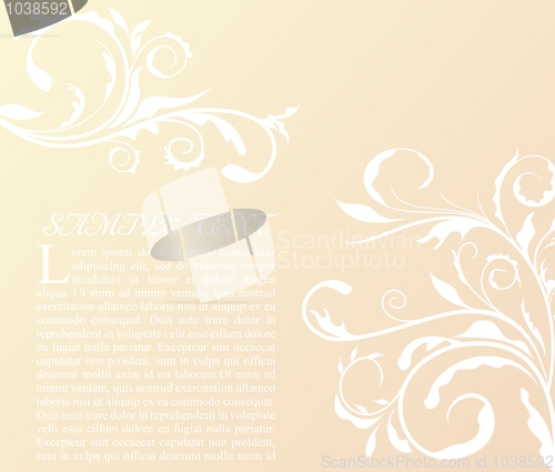 Image of Illustration the floral decor element for design and border