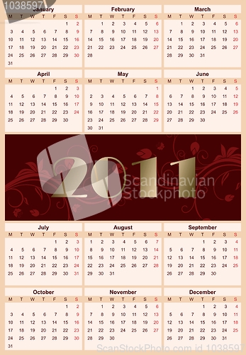 Image of European floral calendar 2011