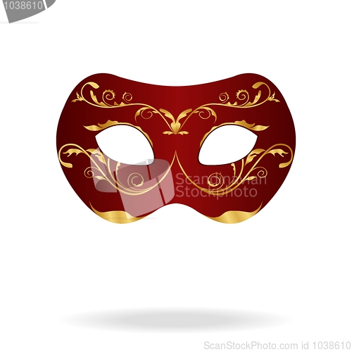 Image of Illustration of realistic carnival or theater mask