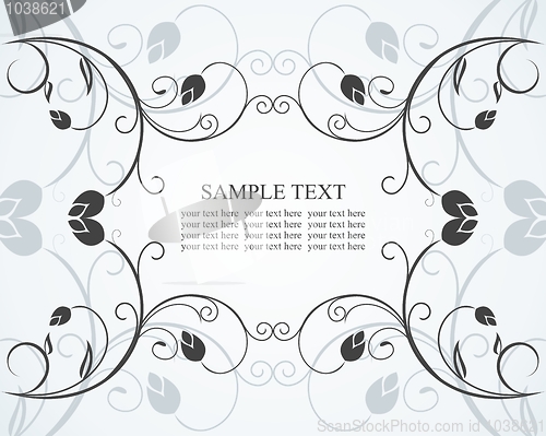 Image of Illustration the floral decor background for design