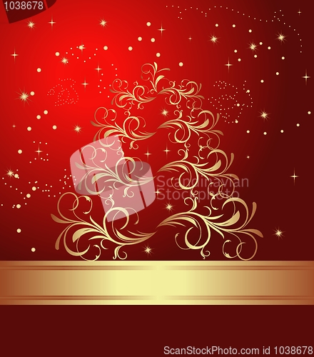 Image of abstract christmas tree