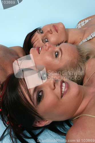 Image of Three woman in a row