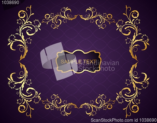 Image of Illustration the floral violet background