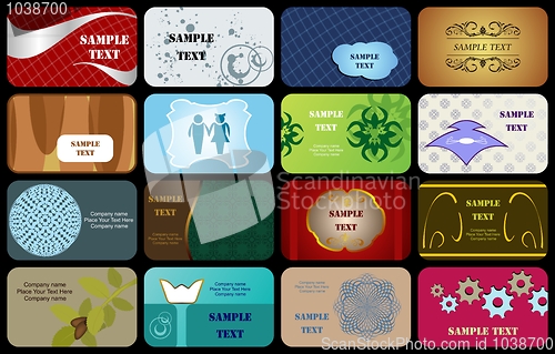 Image of set variety horizontal business cards