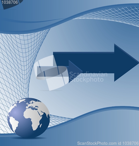 Image of Illustration the abstract blue background for design business co