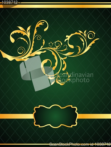 Image of Illustration the floral background for design of packing or invi