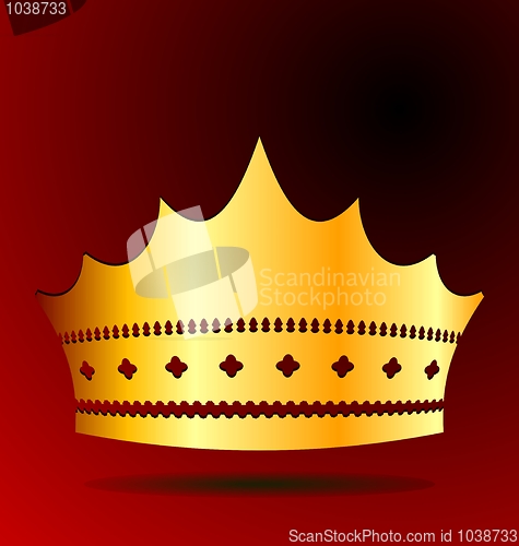 Image of Illustration the gold royal crown