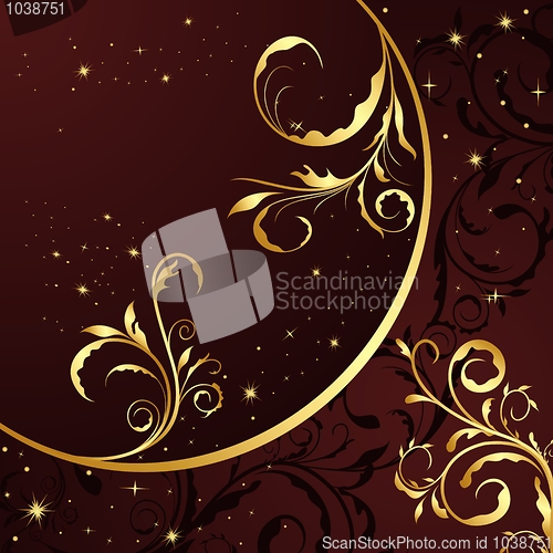 Image of Christmas floral background