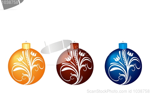 Image of Set of christmas balls