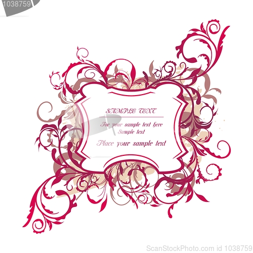 Image of Illustration the floral decor element for design and border