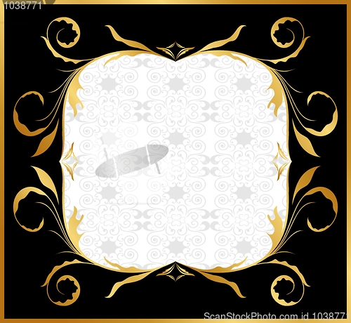 Image of Golden floral frame