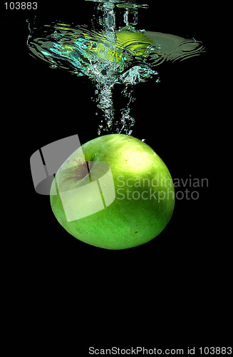 Image of Apple falling into water