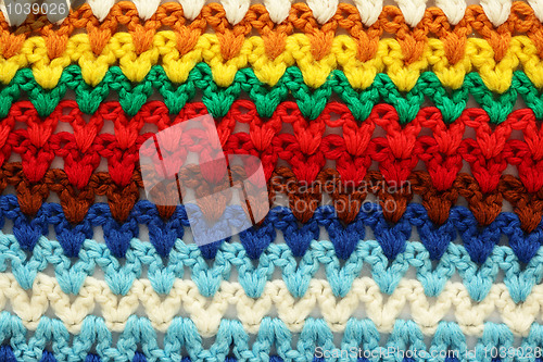 Image of Knitted multicolored background