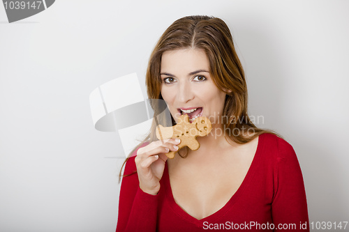 Image of Bitting a Gingerbread cookie