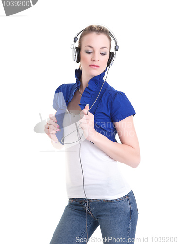Image of listening to music headphones