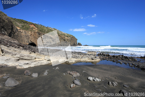 Image of Black sand beach