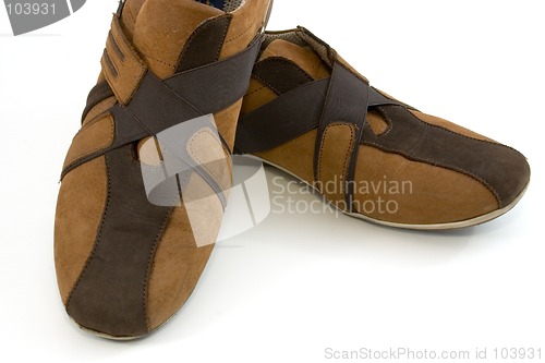 Image of Isolated Modern Brown Sports Shoes