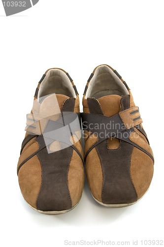 Image of Isolated Modern Brown Sports Shoes