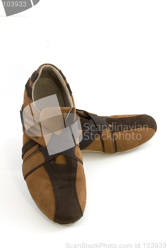 Image of Isolated Modern Brown Sports Shoes