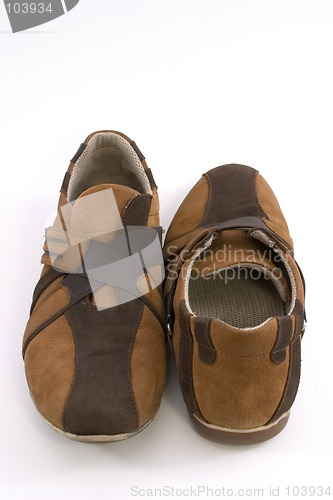 Image of Isolated Modern Brown Sports Shoes