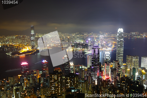 Image of Hong Kong cityscape at night