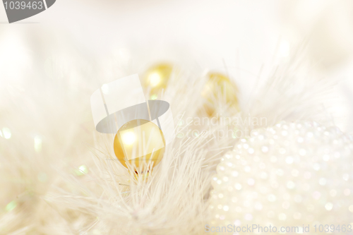 Image of golden christmas balls