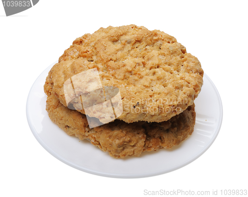 Image of Cookies on a plate, isolated