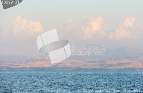 Image of Lake Kinneret at dawn