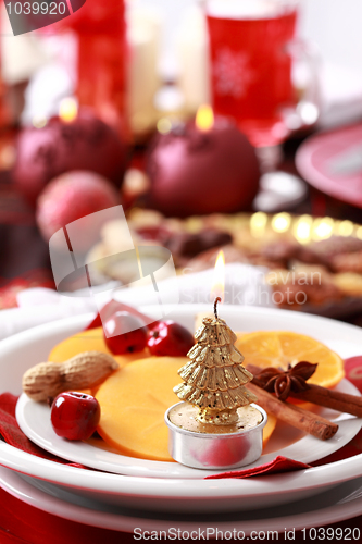 Image of Place setting for Christmas