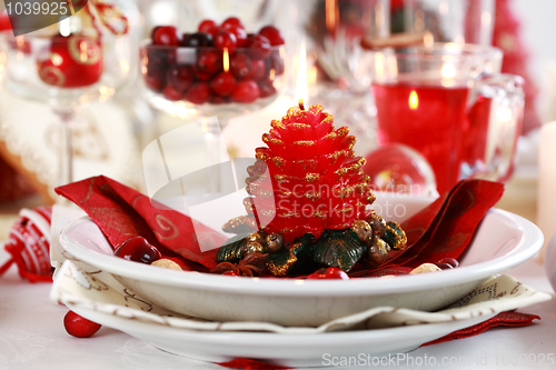 Image of Table setting for Christmas