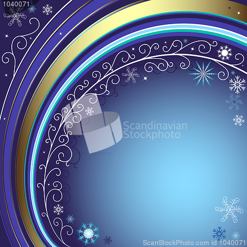Image of Dark blue christmas frame