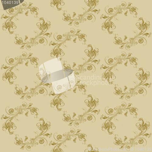 Image of Seamless wallpaper of classic floral pattern
